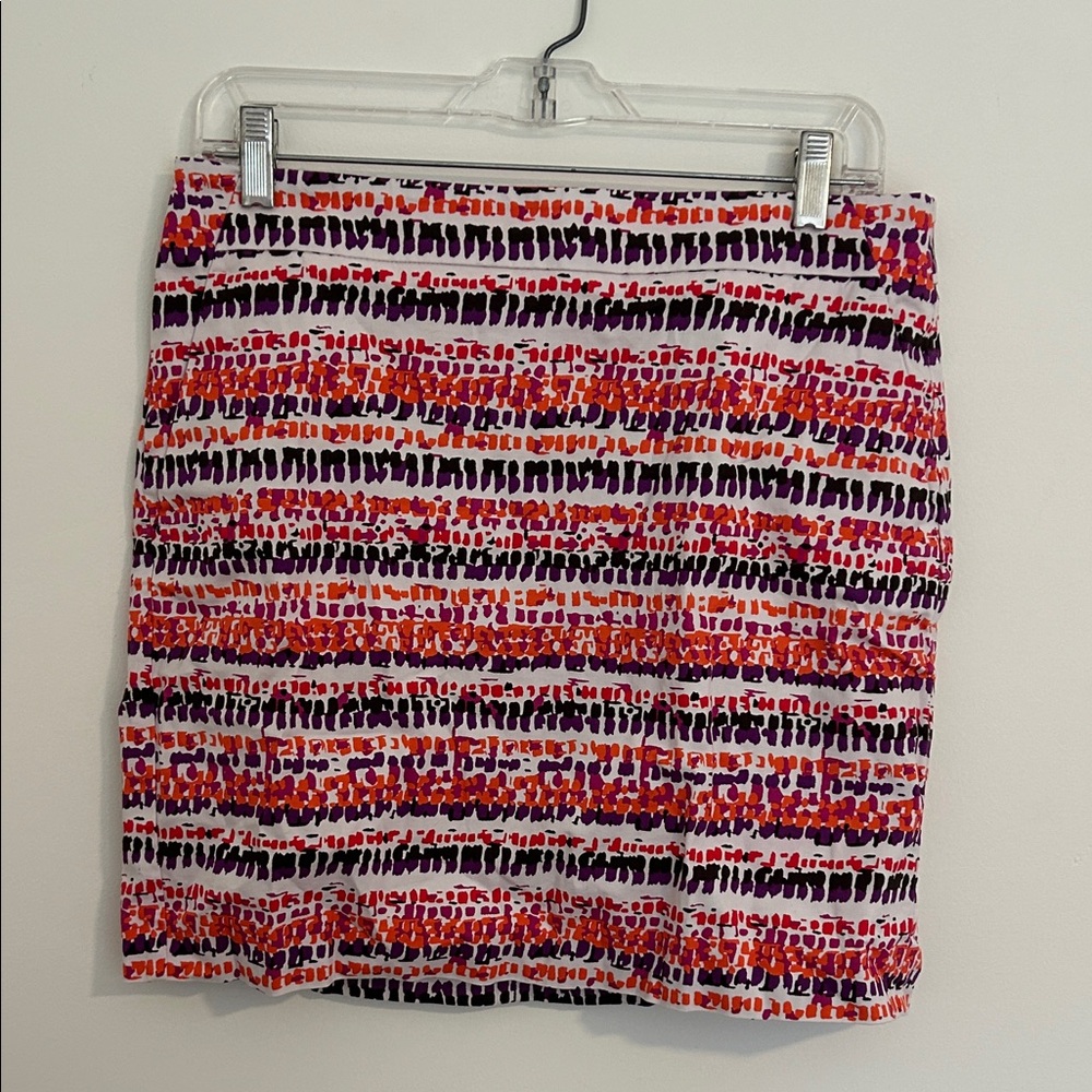 Ann Taylor Multicolor Patterned Pencil Skirt